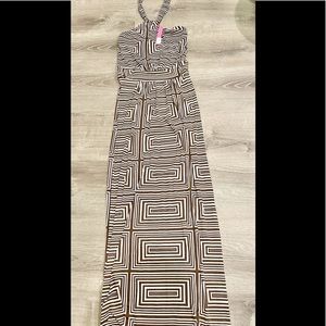 Macbeth Collection Halter Maxi Dress